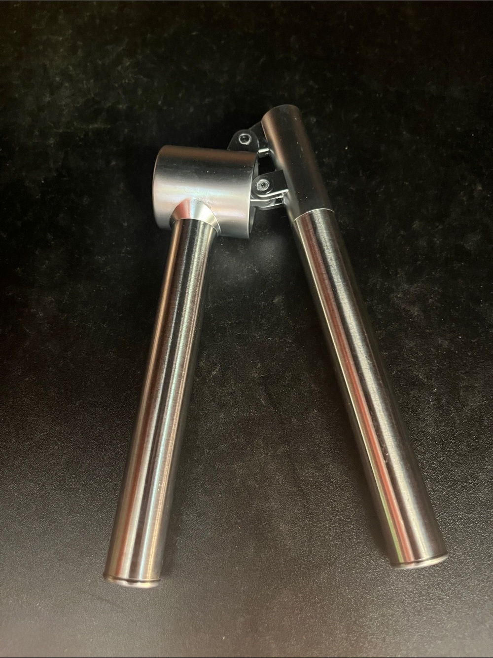 Sleek Stainless Steel Garlic Press - Metallic Silver